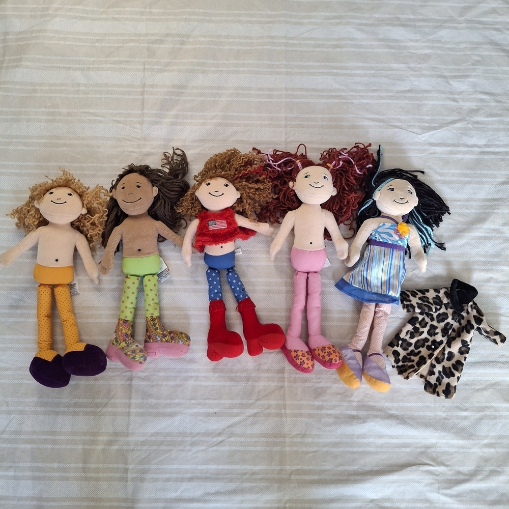 Groovy Girls Plush Lot 5 2000  2002 2009 Manhattan Toy Dela Tessa Vanessa & More